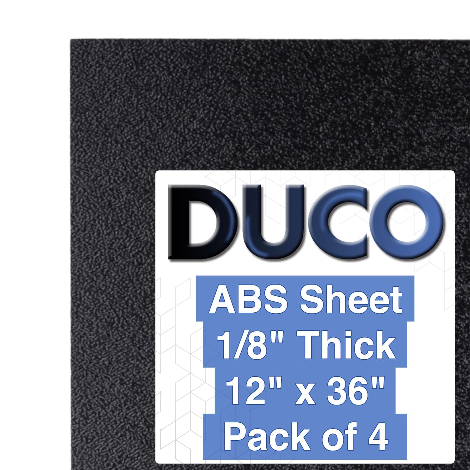 Duco USA-Made 1/8 Inch ABS Plastic Sheets for DIY Projects