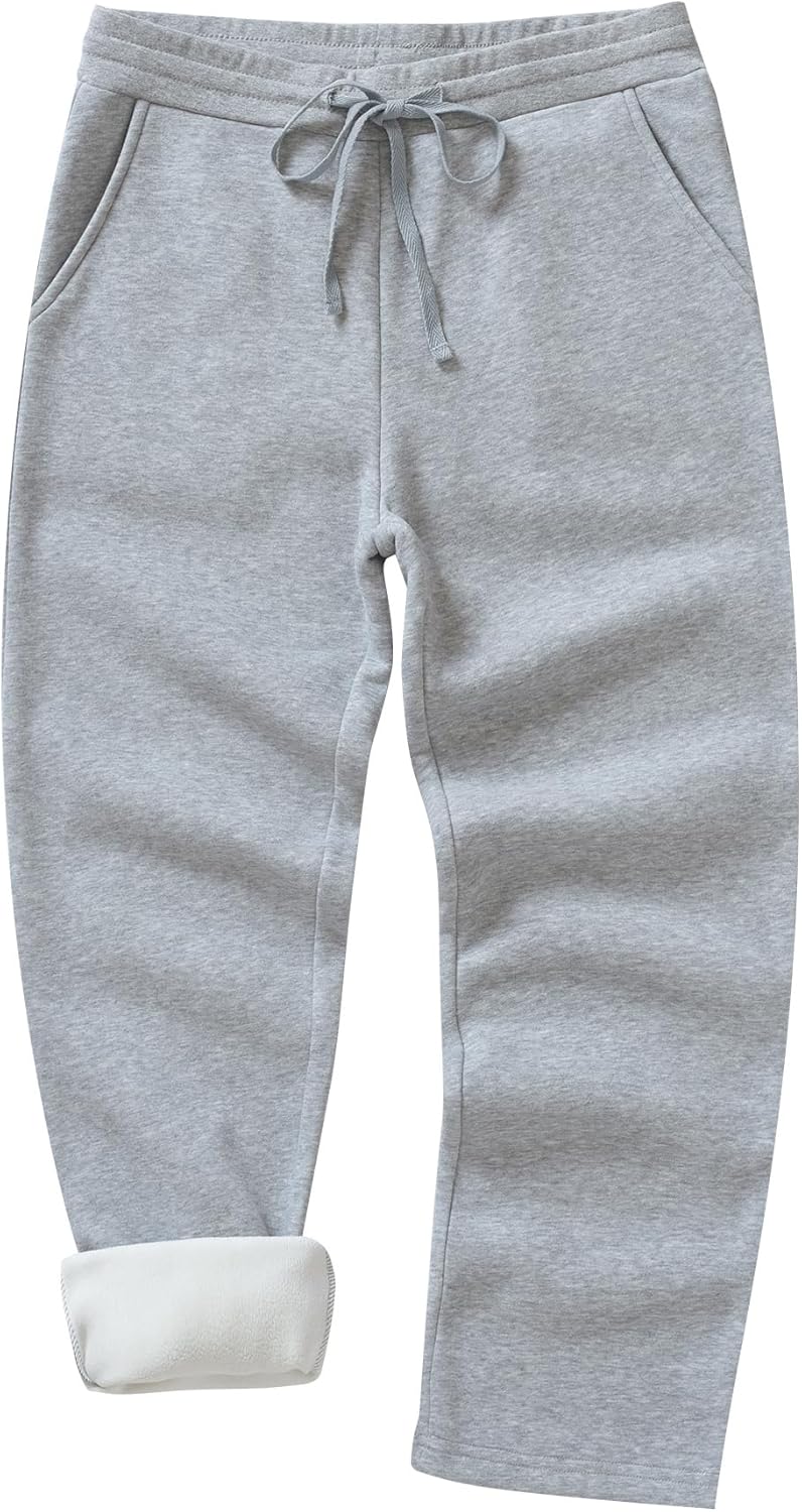 Weintee Women's Petite Fleece Sweatpants for Winter Comfort