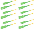 SpeedyFiberTX 6-Pack 500ft SC/APC to SC/APC Slim Simplex Fiber Cables