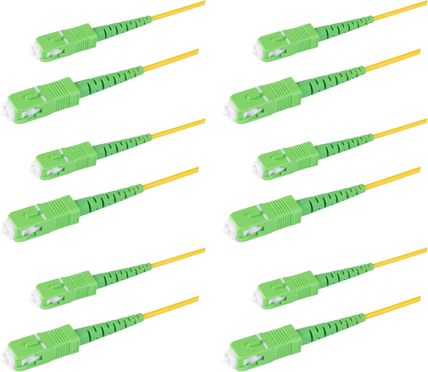 SpeedyFiberTX 6-Pack 500 Feet SC/APC to SC/APC Fiber Patch Cable