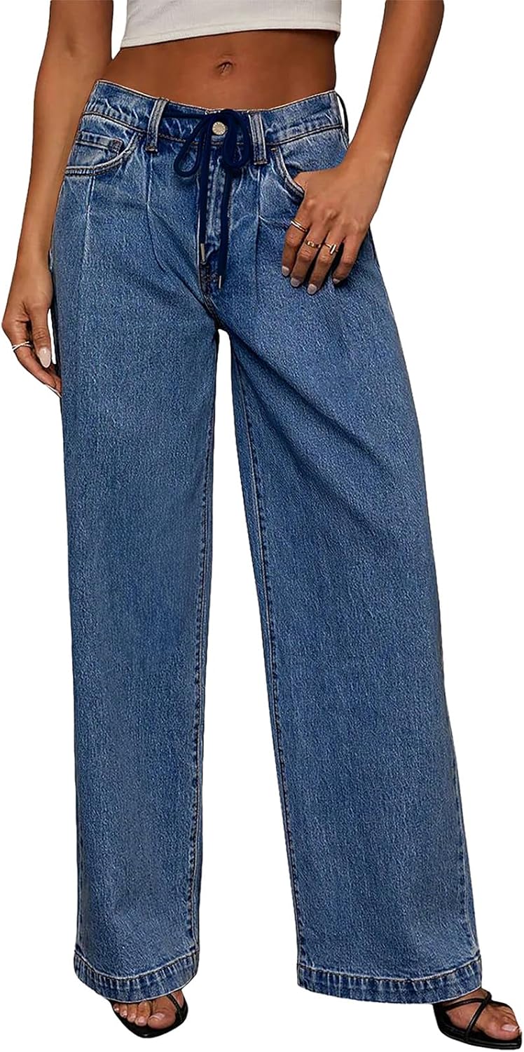 Wide Leg High Waisted Baggy Jeans for Effortless Style