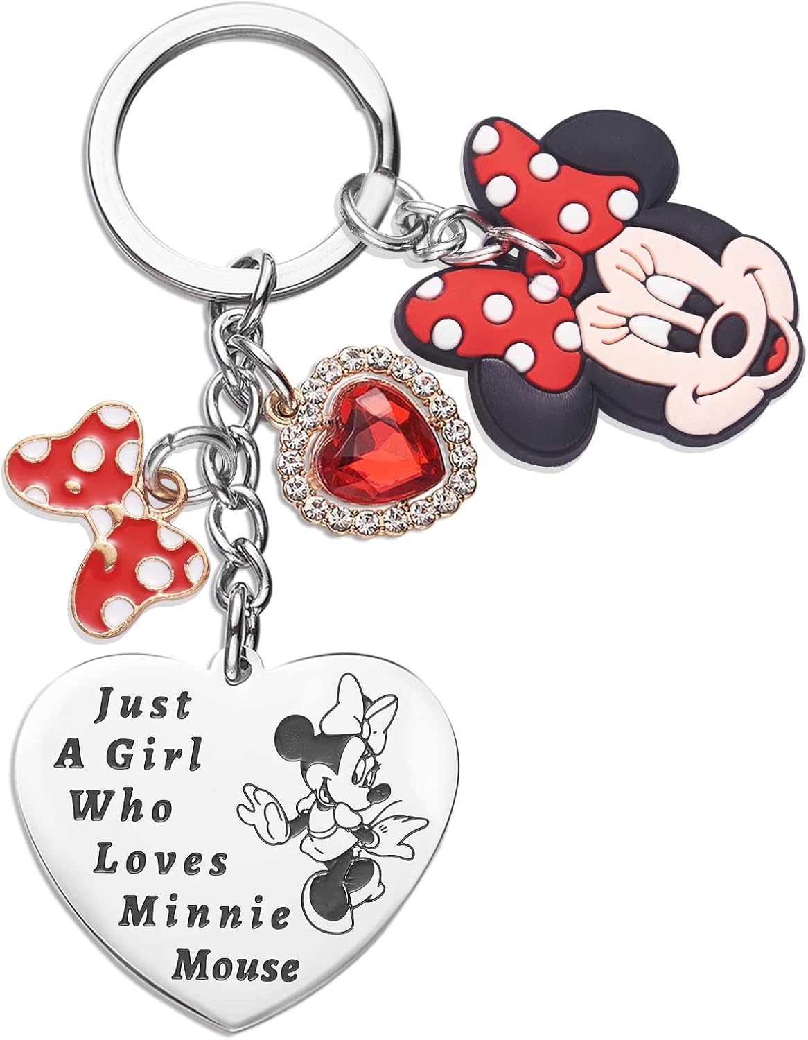 Minnie Mouse Keychain - Adorable Cartoon Gift for Girls