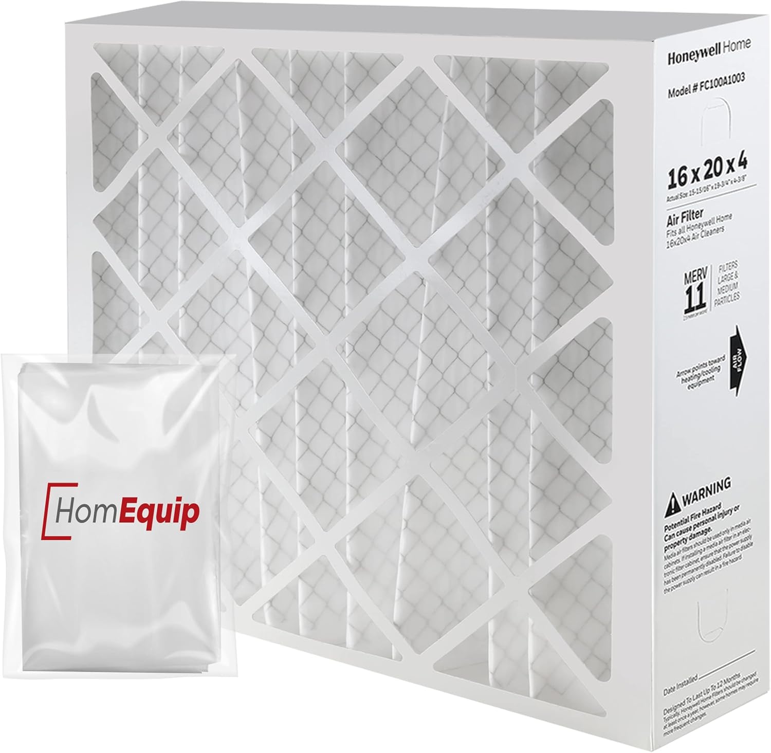 Honeywell 16x20x4 AC Furnace Air Filter Replacement for HVAC