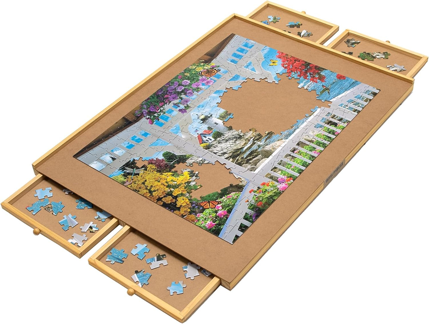 Bits and Pieces Puzzle Board with Drawers for 1500 Piece Puzzles