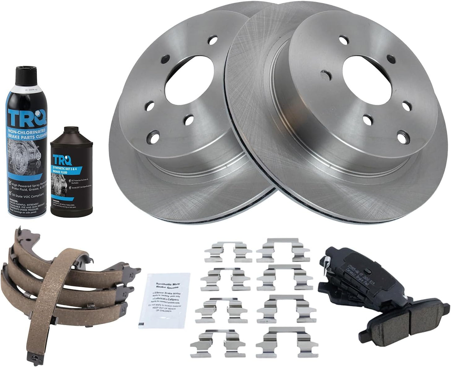 TRQ Rear Brake Pad & Rotor Kit for Nissan & Infiniti Models