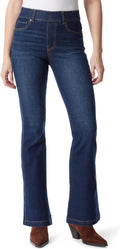 Women's High Rise Pull On Straight Leg Jeans - Shape Effect Comfort
