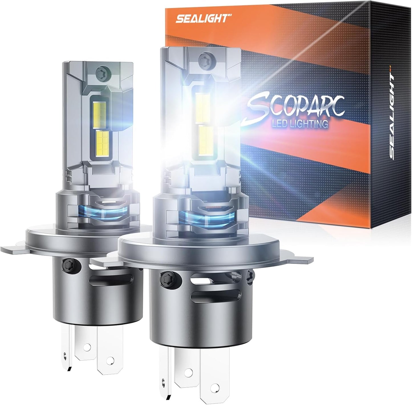SEALIGHT H4 Fog Bulb 50,000LM 6500K Cool White for Safety