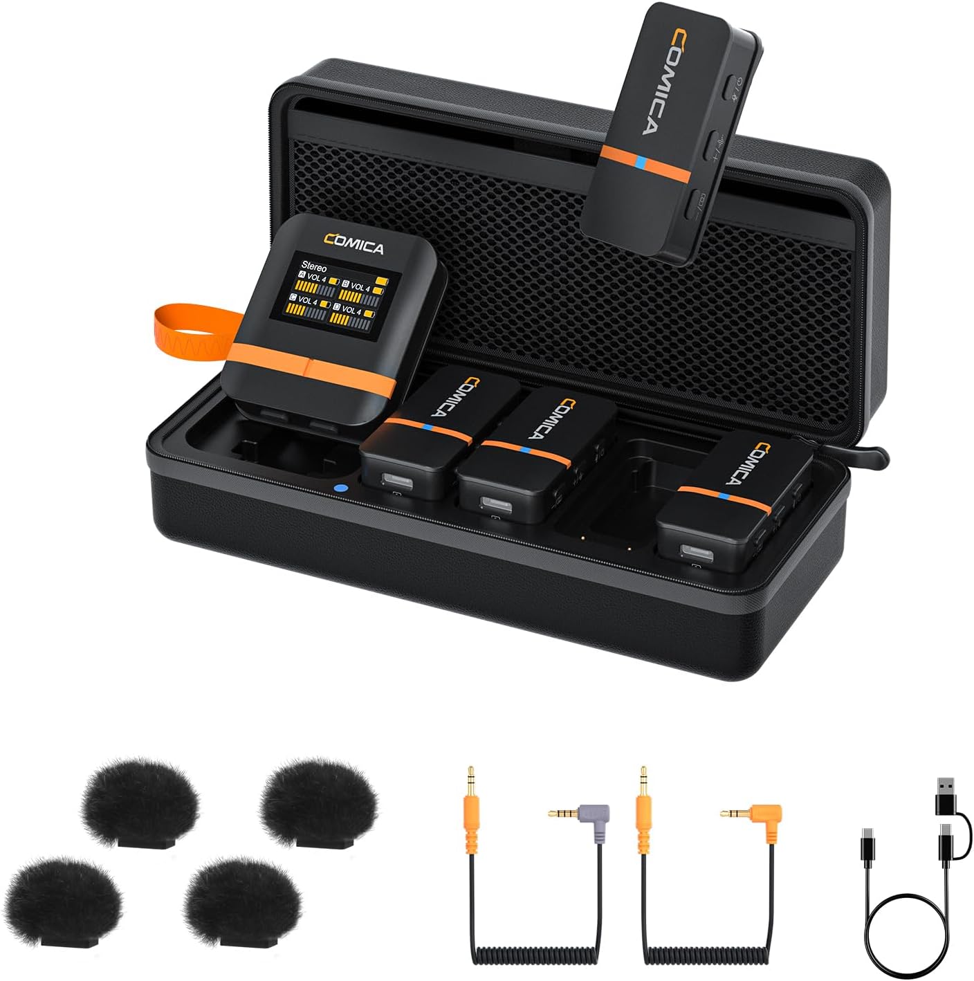 Comica Vimo Q Wireless Lavalier Microphone System for Clear Audio