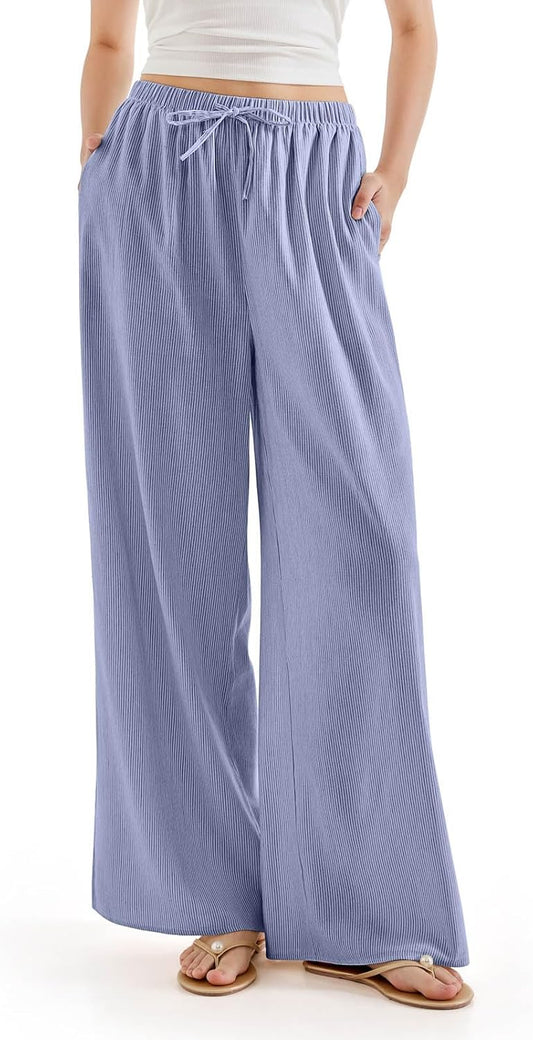 SUUKSESS Women Wide Leg Linen Pants for Stylish Comfort