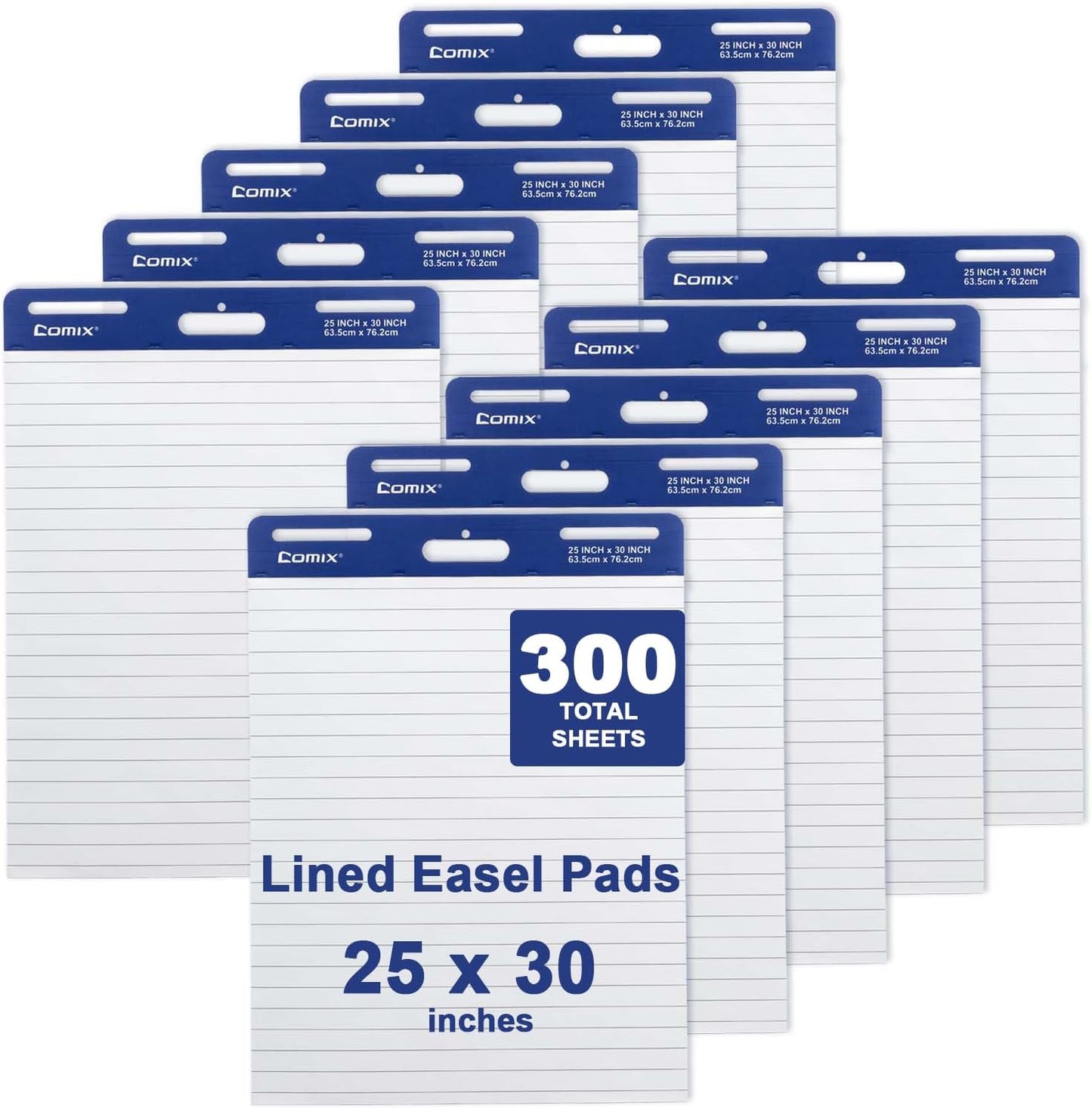 Comix Lined Sticky Easel Pad for Teachers - Large Flip Chart Paper