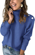 Fall Sweaters for Women Striped Turtleneck Ribbed Knit (Style MMMM)