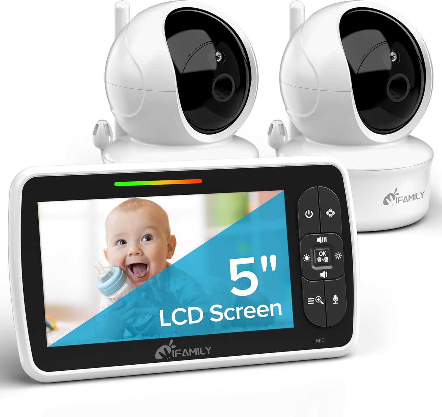 iFamily Baby Monitor with 2 Cameras for Ultimate Peace of Mind