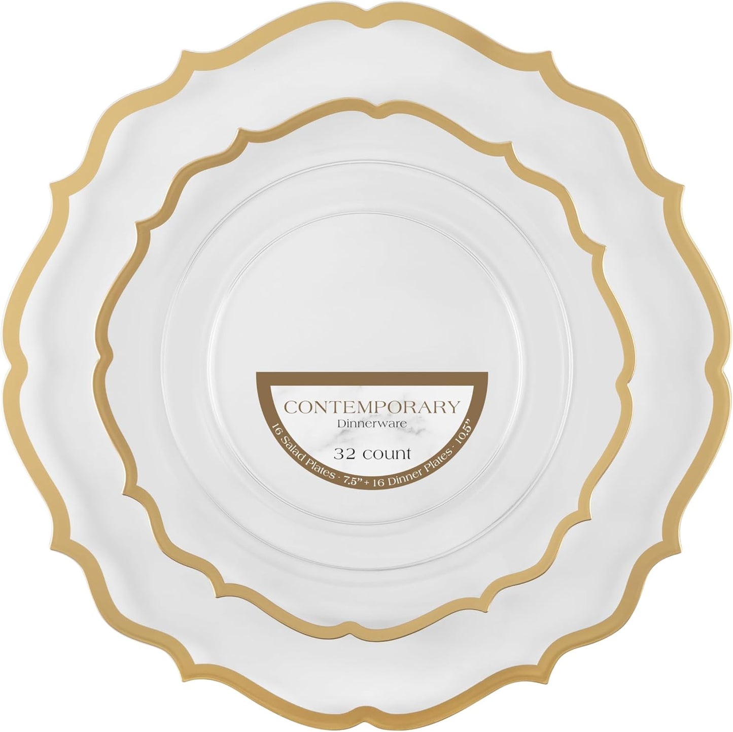 Elegant Disposable Plastic Plates Combo Set for Any Occasion