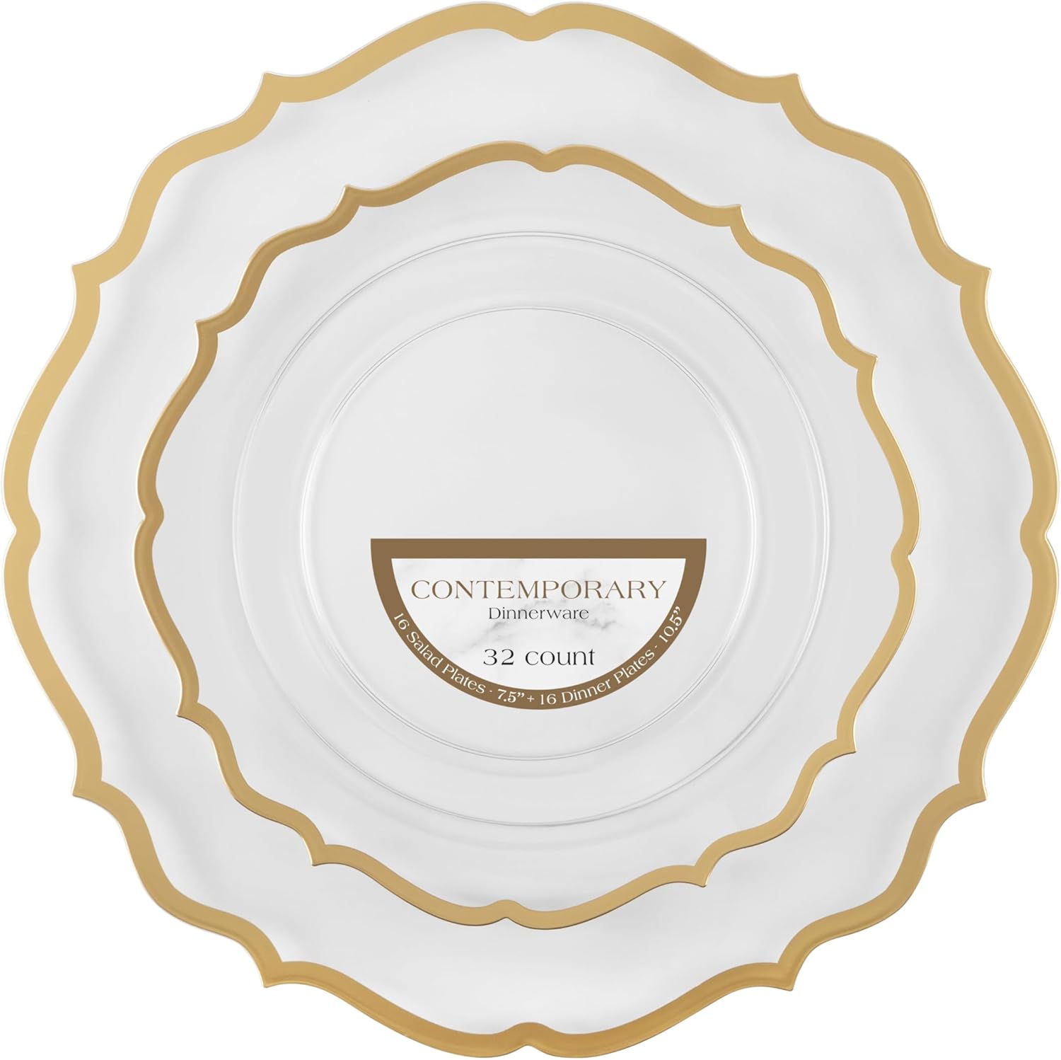 Elegant Disposable Plastic Plates Combo Set for Any Occasion