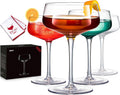 JBHO Martini Glasses Crystal Coupe Set of 4 - Elegant 10 Oz Coupes