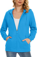 Women's Fleece Lined Zip Up Hoodies - Cozy Full Zip Sweatshirt