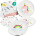 Tiny Expressions Unicorn Plates Set of 4 - 10in Reusable Melamine
