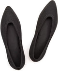 Pointed Toe Knit Flats for Women - Soft Slip On Dress Shoes