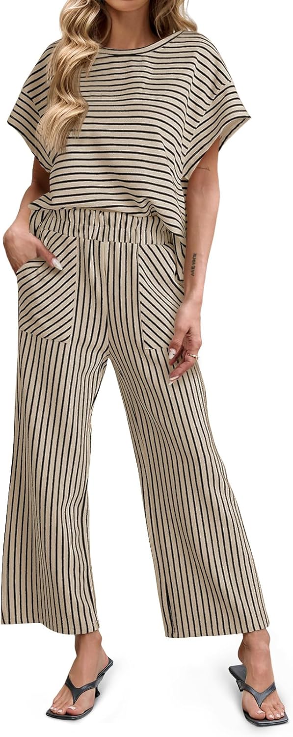 Womens Striped 2 Piece Sets for Ultimate Comfort and Style