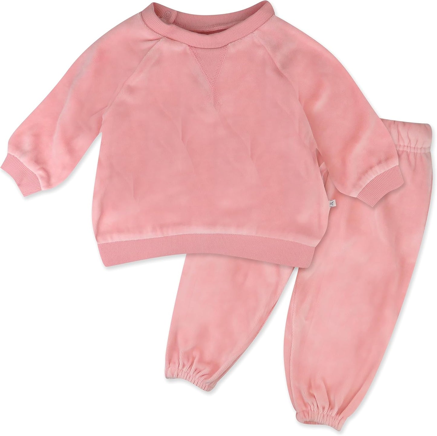 HonestBaby Baby 2-Piece Cozy Velour Organic Cotton Set