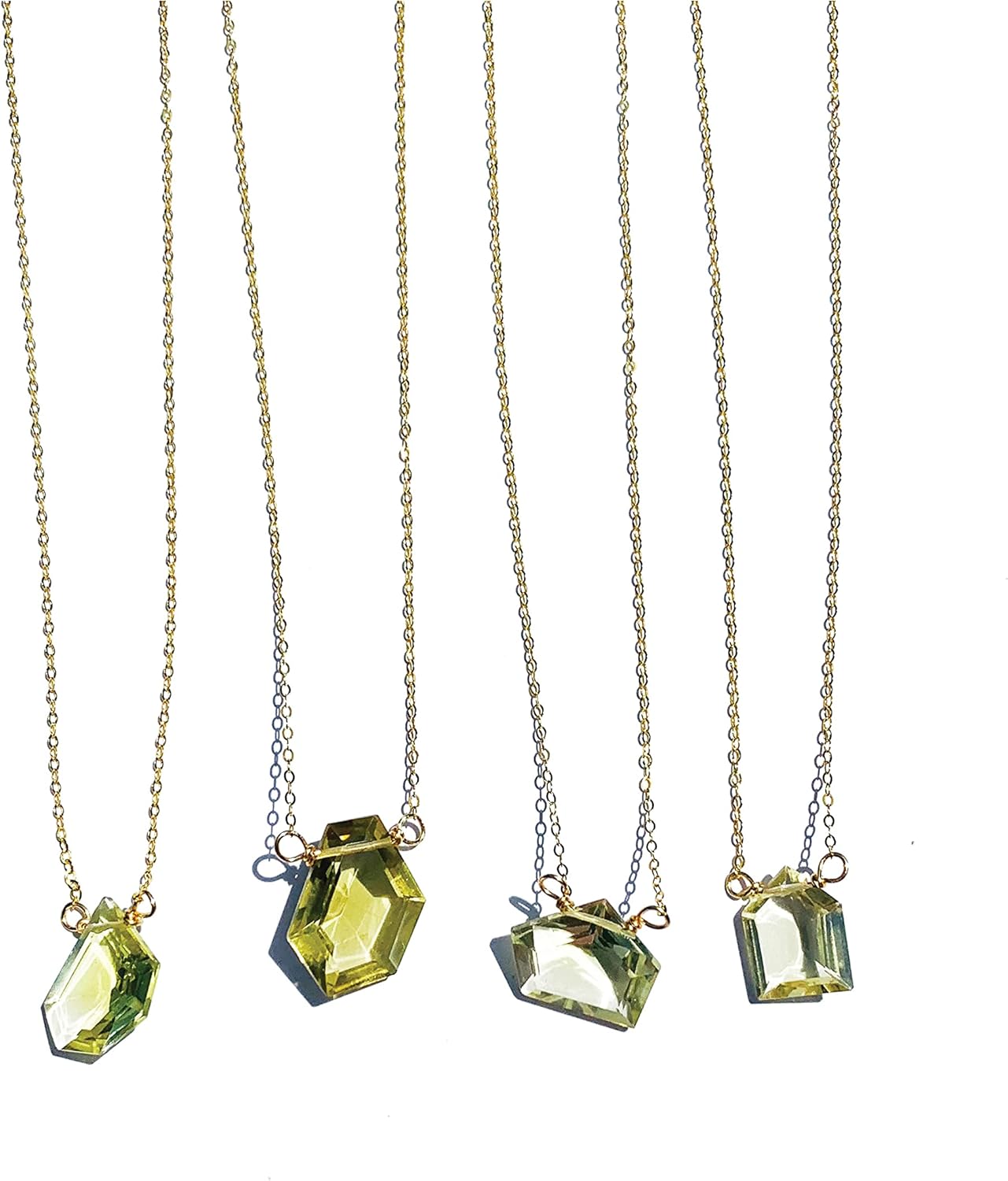 Raw Aquamarine Gold Necklace for Calming Energy Healing