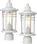 Darkaway Outdoor Post Lights 2 Pack - Durable White Post Lamps
