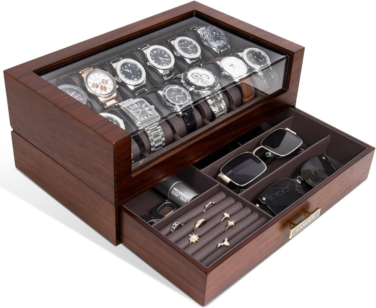 KAMIER 12 Slot Watch Box - Luxurious Watch Storage Solution