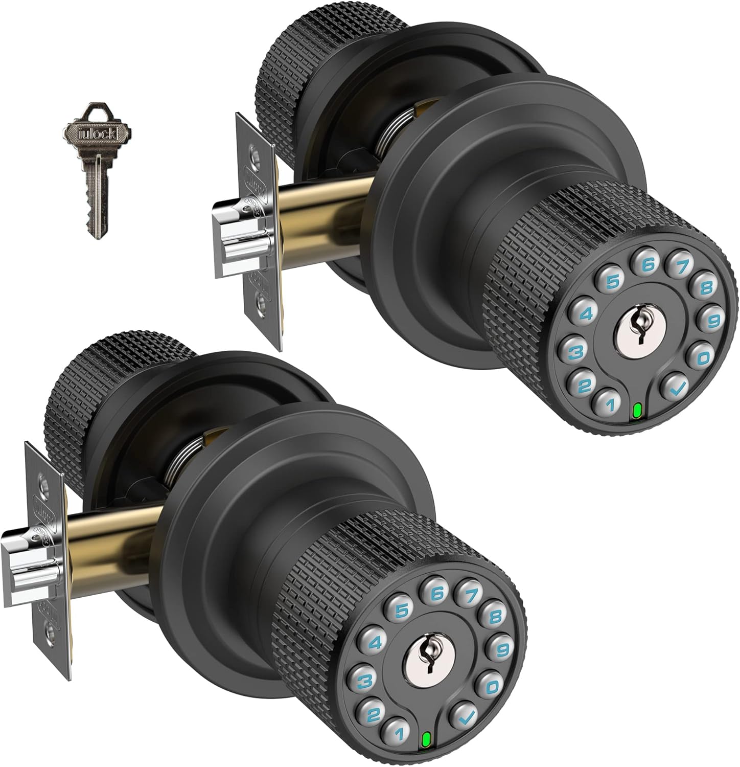 Smart Door Knob with Keypad and Key for Keyless Entry