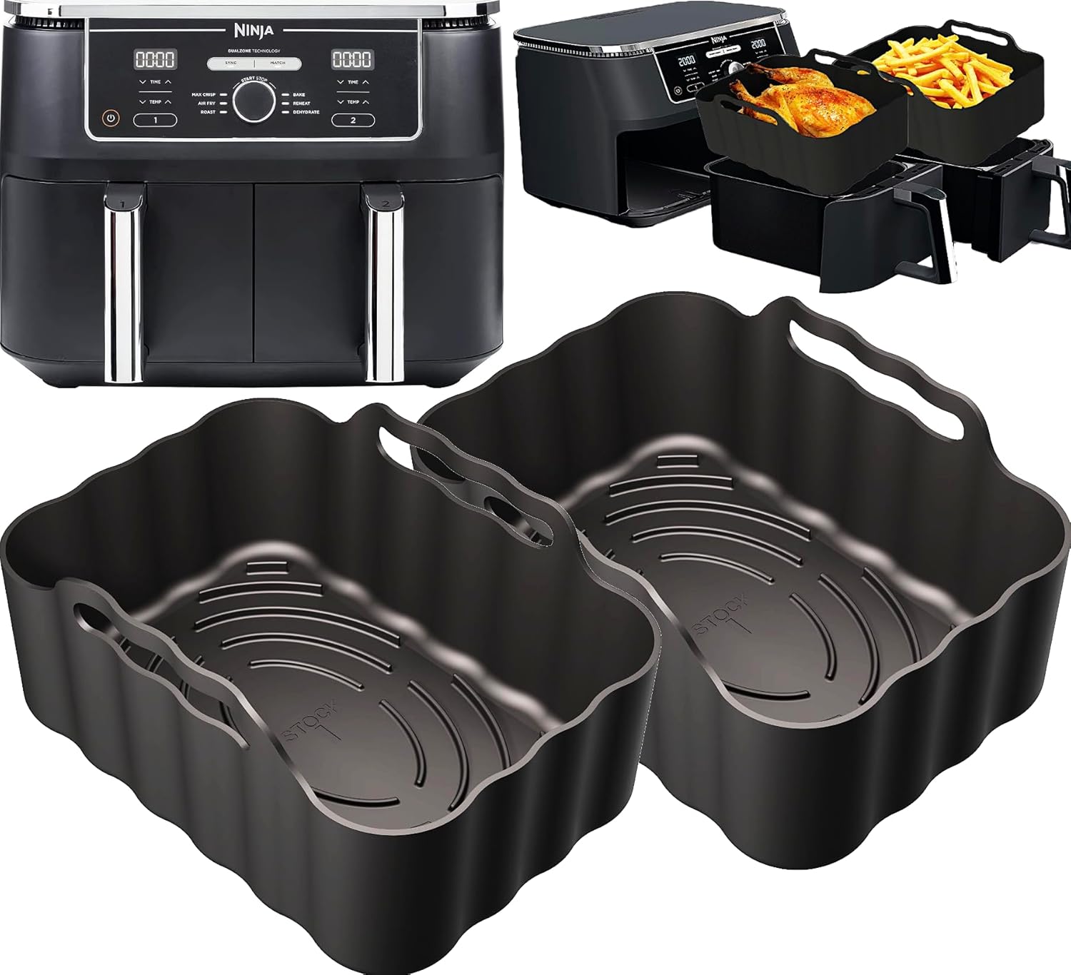 Ninja DZ401/DZ550 Air Fryer Liners - Reusable Silicone | Premium Quality