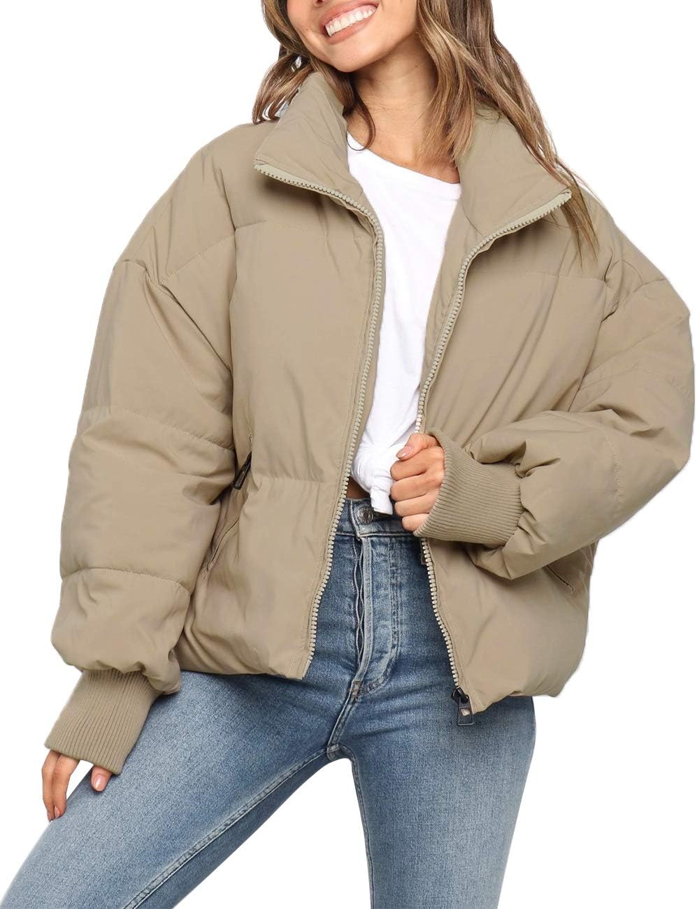 MEROKEETY Women's Winter Long Sleeve Zip Puffer Jacket Review