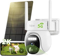 2K Solar Security Camera Wireless Outdoor - 360 PTZ, Dual-Band WiFi