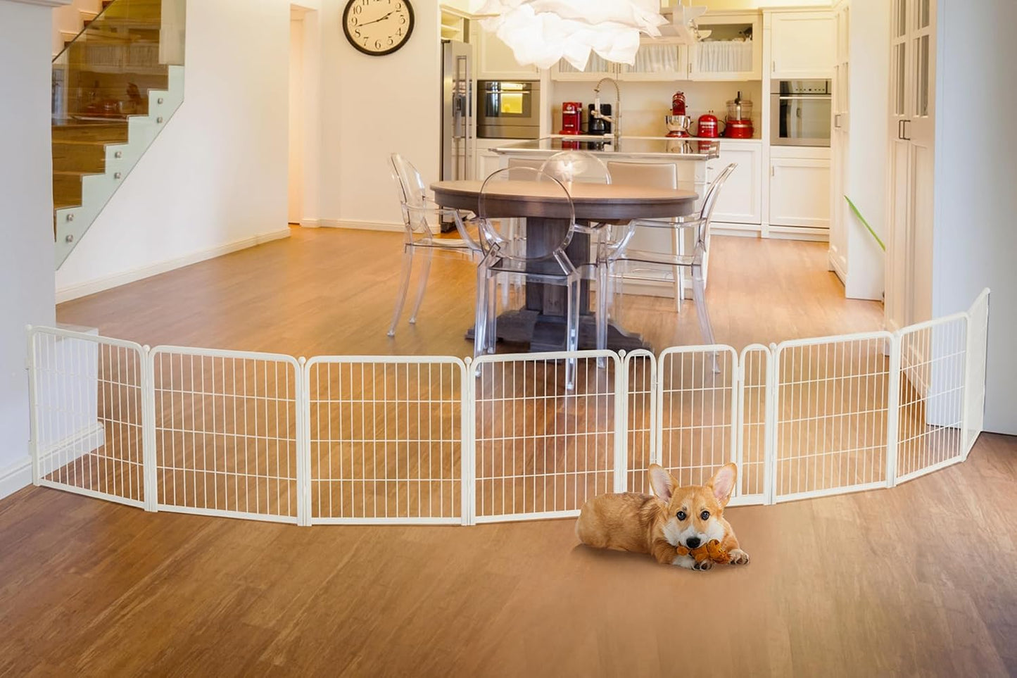 Extra Wide Dog Gate for Indoor Use - Adjustable Up to 183-in