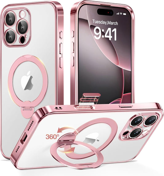 GolbinBox iPhone 16 Pro Case with 360 Spin Magnetic Stand