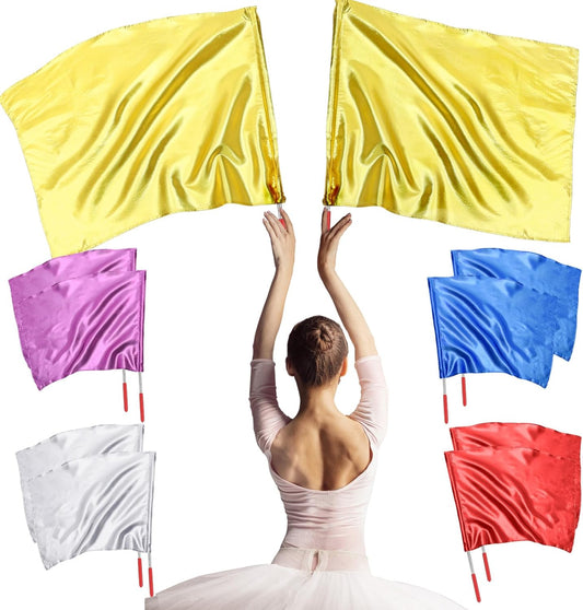 10 Pcs 21.6in x 26.8in Praise Dance Worship Flags for Worship