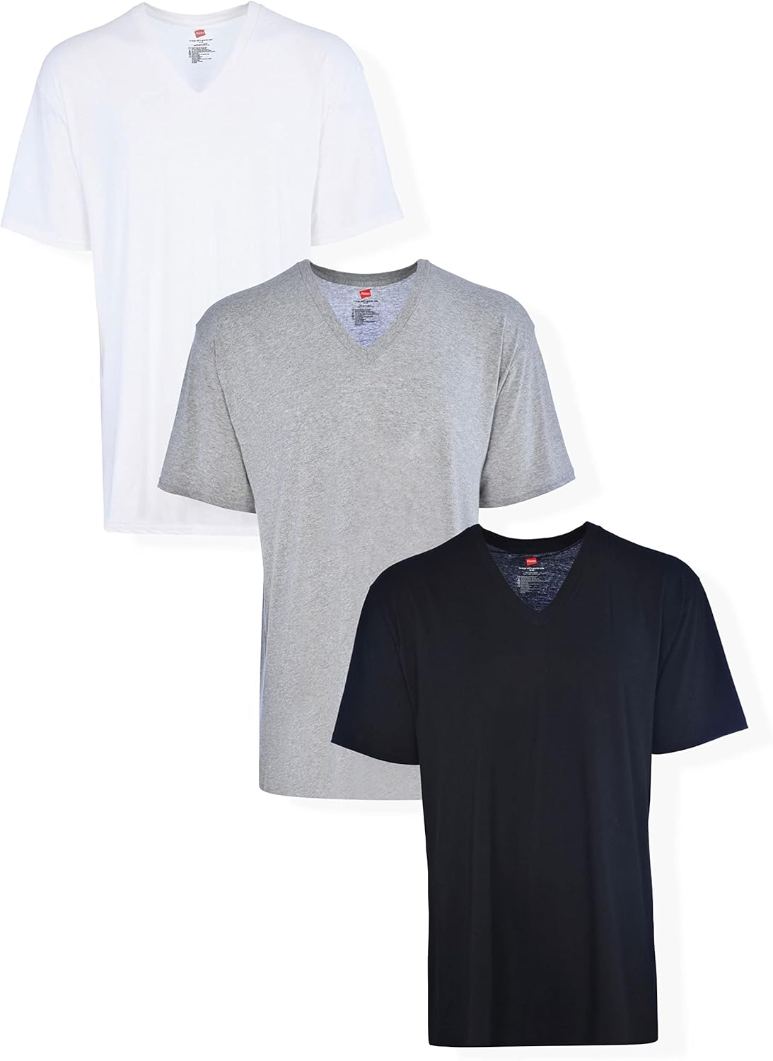 Hanes Mens Tall V-Neck Undershirts for Everyday Comfort