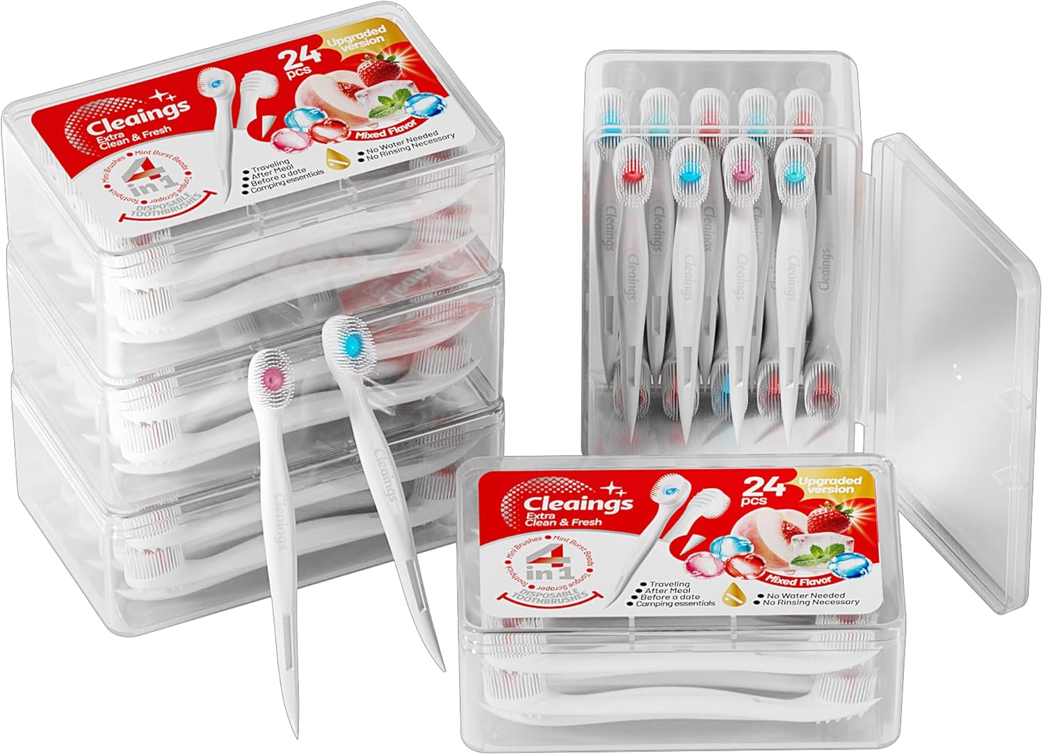 Cleaings Mini Disposable Toothbrush Set for Travel Essentials