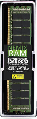 NEMIX RAM 32GB DDR3 1866MHz LRDIMM ECC - Server Performance