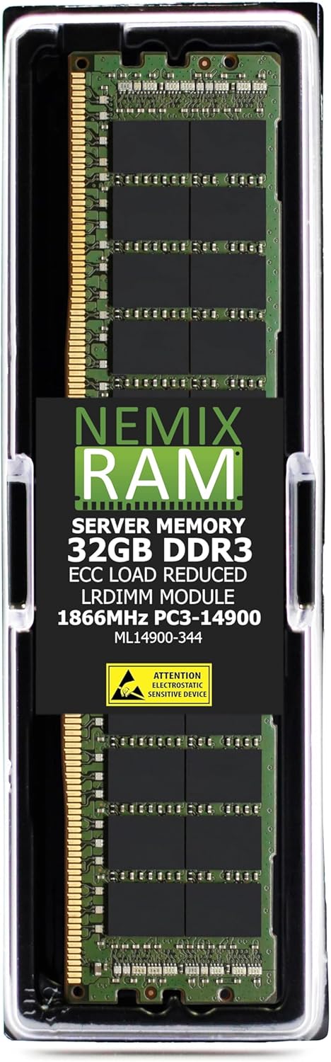 NEMIX RAM 32GB DDR3 1866MHZ PC3-14900 ECC LRDIMM Memory