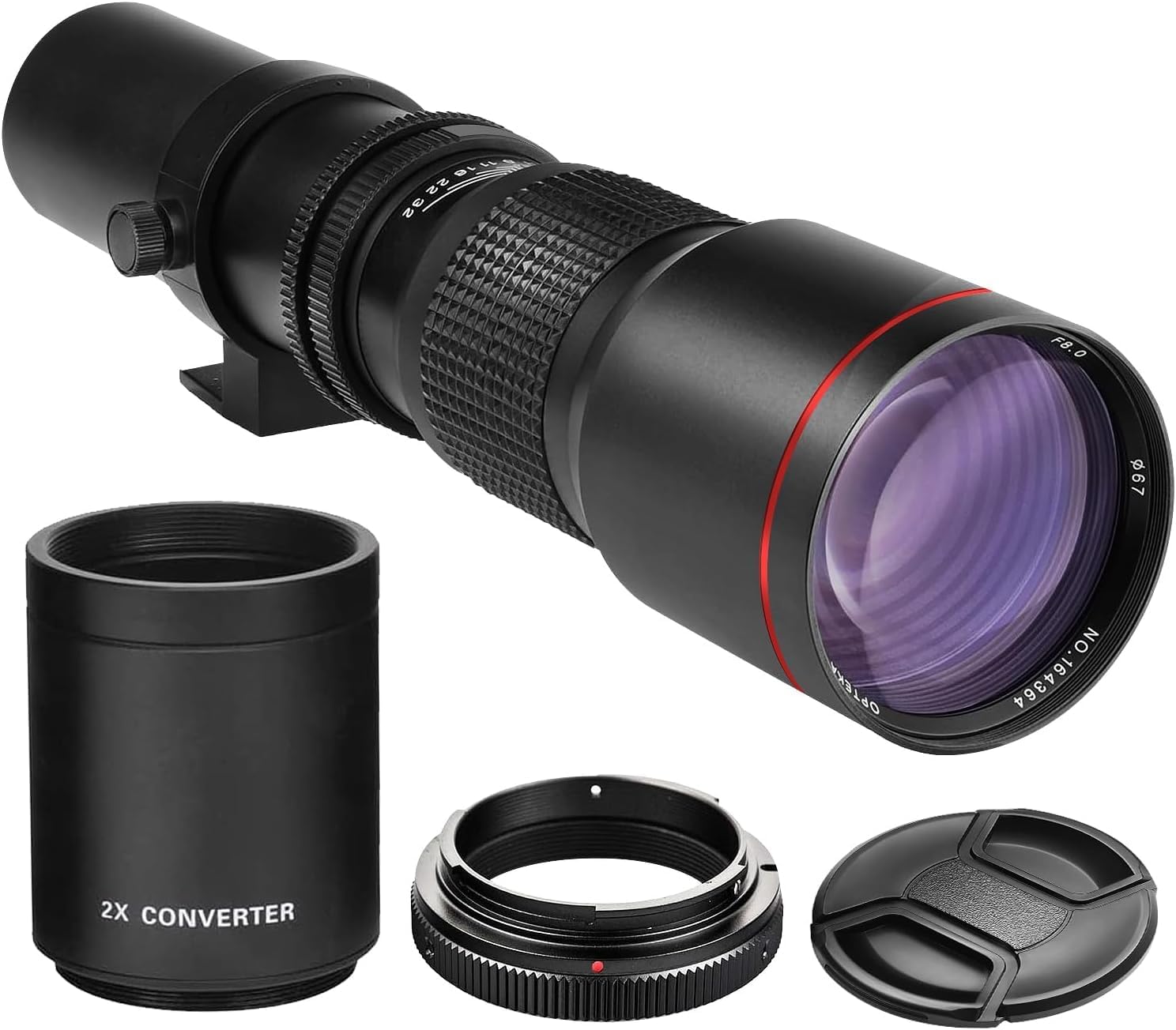 High-Power 500mm/1000mm f/8 Manual Telephoto Lens for Sony