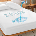 Queen Waterproof Mattress Protector 2 Pack - Deep Pocket, Noiseless