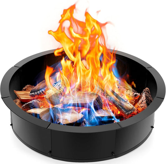 36 Inch Heavy Duty Steel Fire Pit Ring for Backyard Bonfire