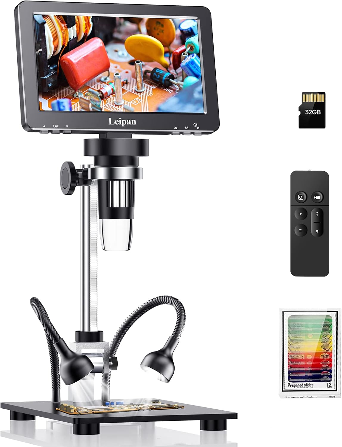 DM9H HDMI Coin Microscope with 7 Inch IPS Screen and 1200X Zoom