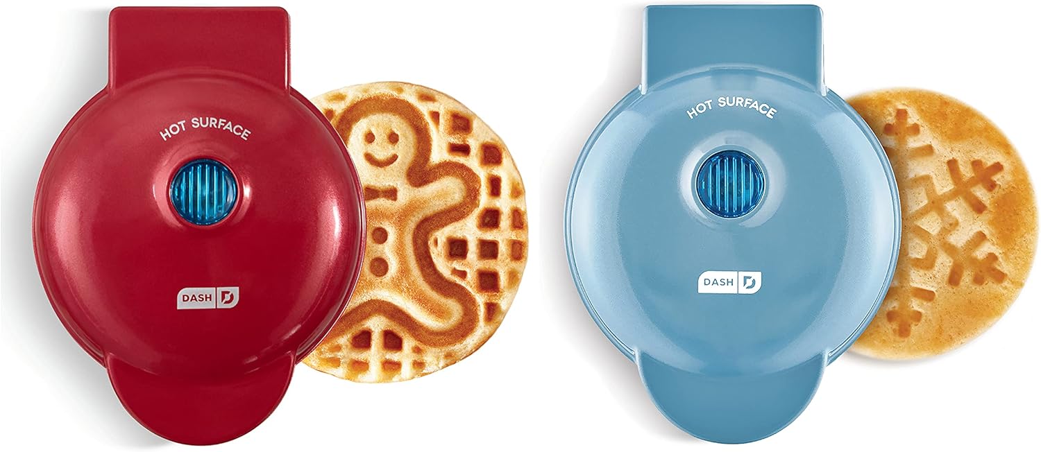 DASH Mini Waffle Maker 2-Pack for Perfect Individual Treats!