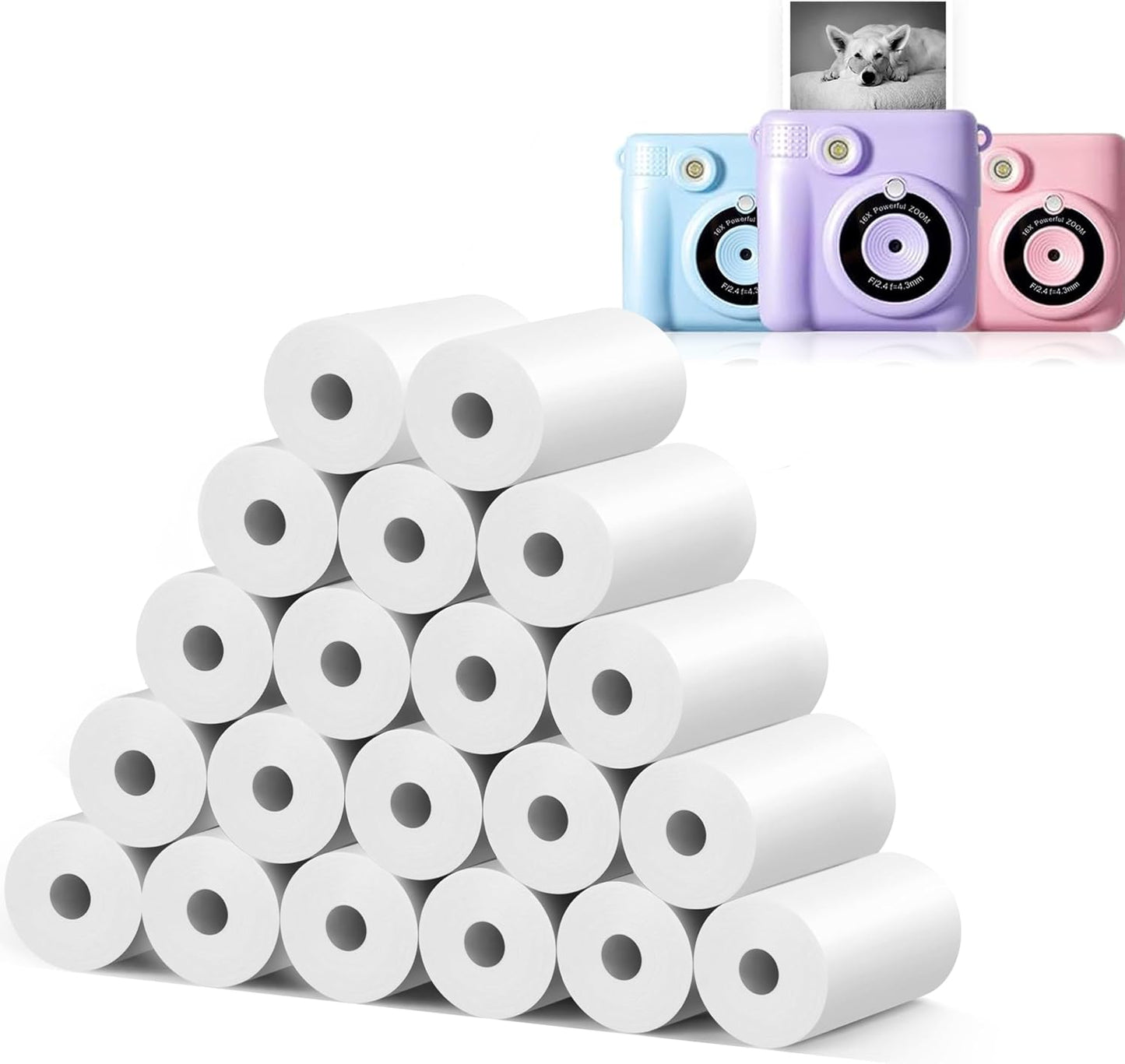20-Pack HD Refill Paper for Kids Instant Cameras by MIARALA