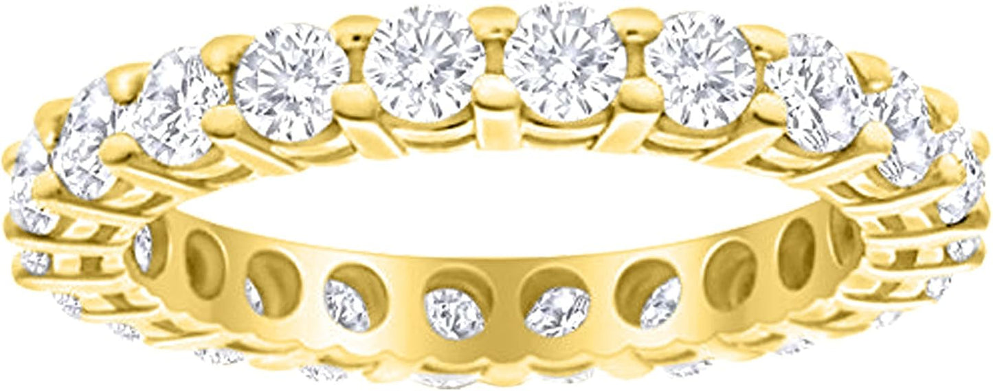 2 Carat 14K White Gold Round Diamond Eternity Ring for Ladies