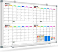 Magnetic Calendar Whiteboard for Wall 48in x 36in - 4 Month Planner