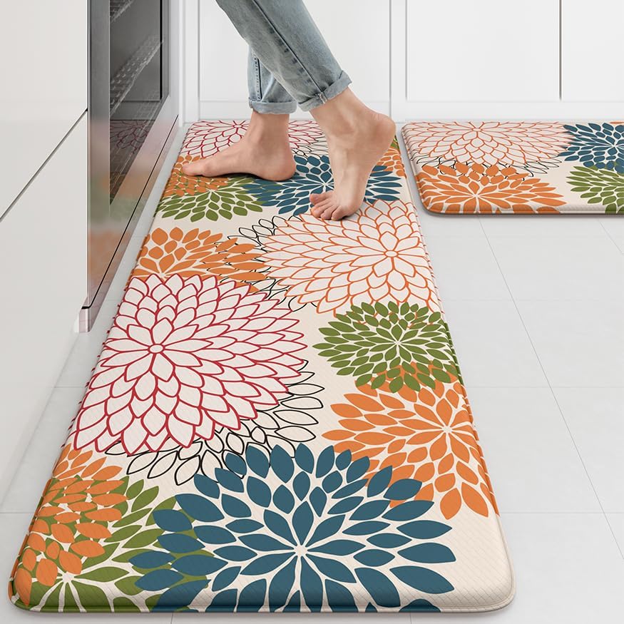 Cushioned Anti Fatigue Kitchen Mats Set for Comfort and Safety