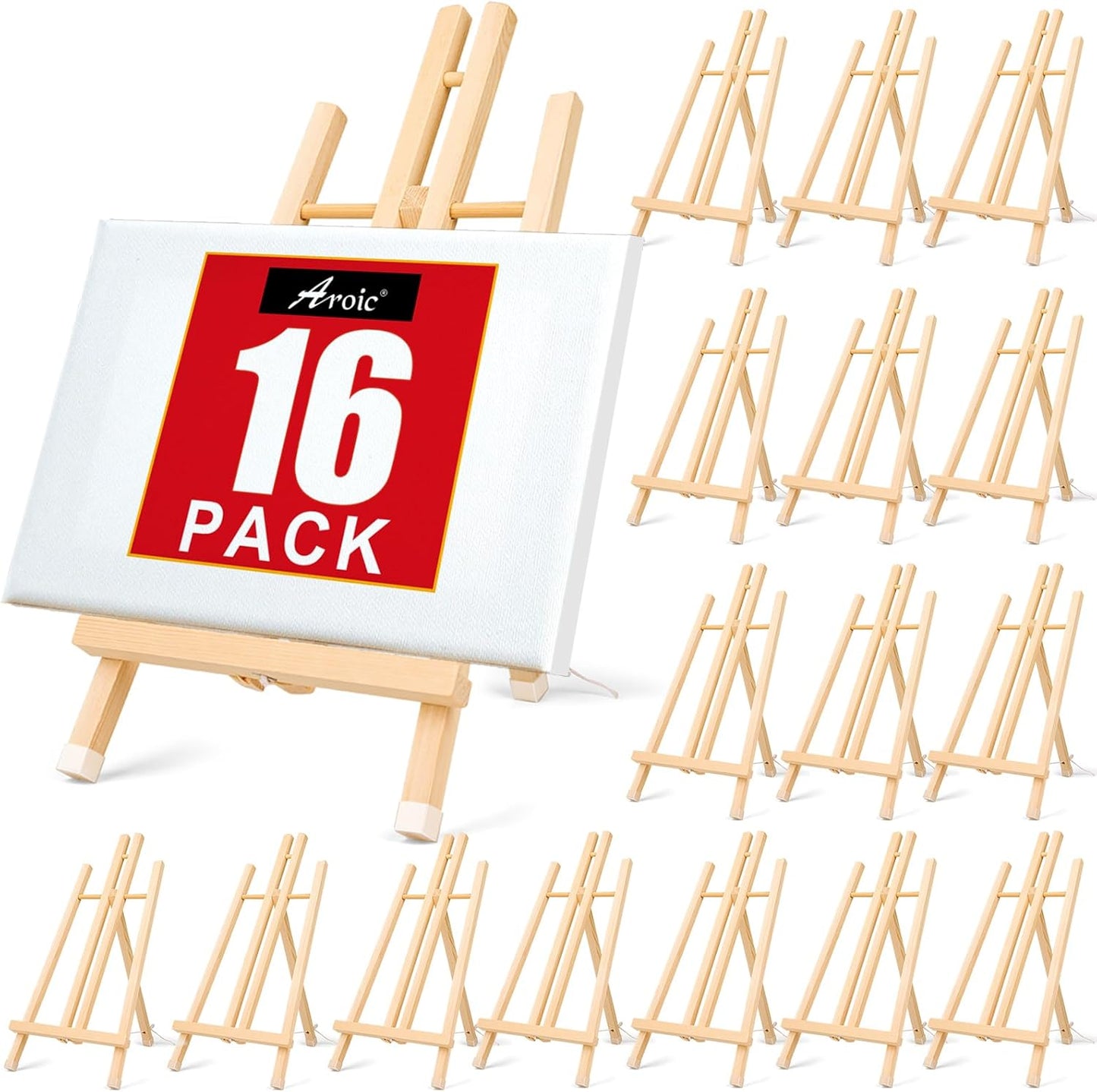 15In Wood Easels for Painting Canvases - Portable Art Easel