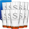 Personalized Beer Glasses Set of 10 Engraved 16oz Pint Glasses
