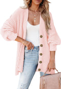 SHEWIN Womens Oversized Open Front Cardigan - Cozy Layering Essential
